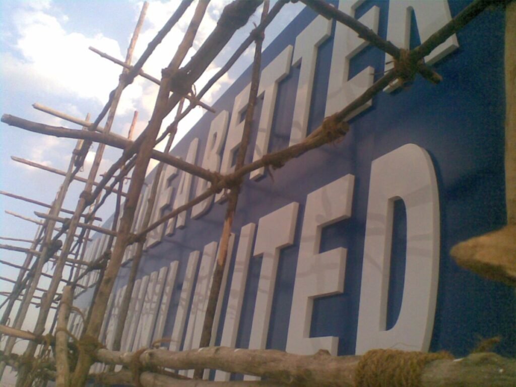 Outdoor illuminated channel letters for LED sign board installation in Hyderabad, Miyapur